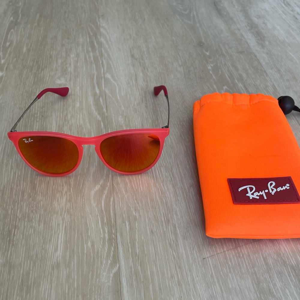 Ray-Ban Red and Orange Wayfarer Sunglasses Kids